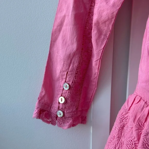 Loveshackfancy Pink Mini Dress. Size P. NEW - Picture 10 of 15